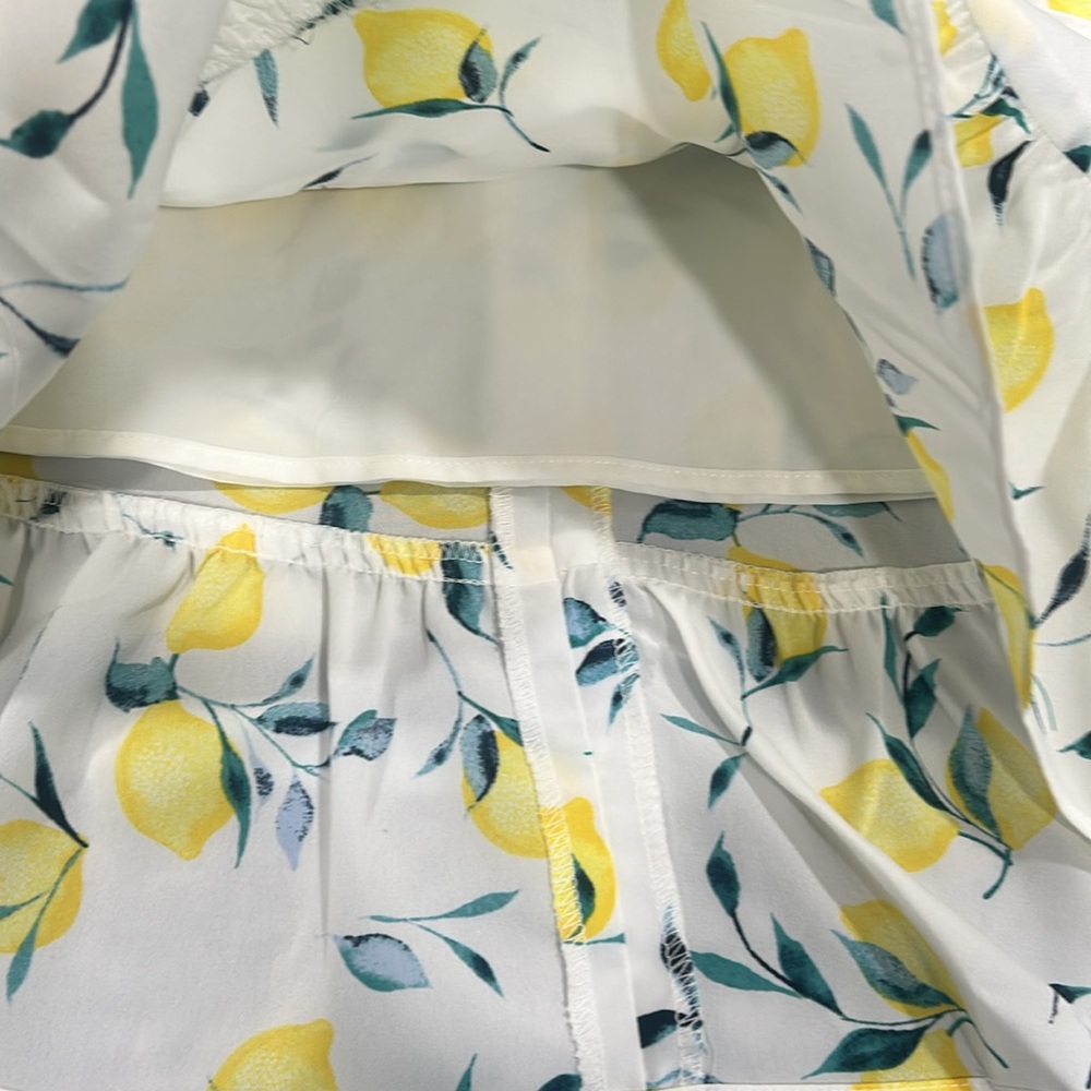 Banana Republic Yellow Lemon Print Mini Dress - Picture 4 of 9